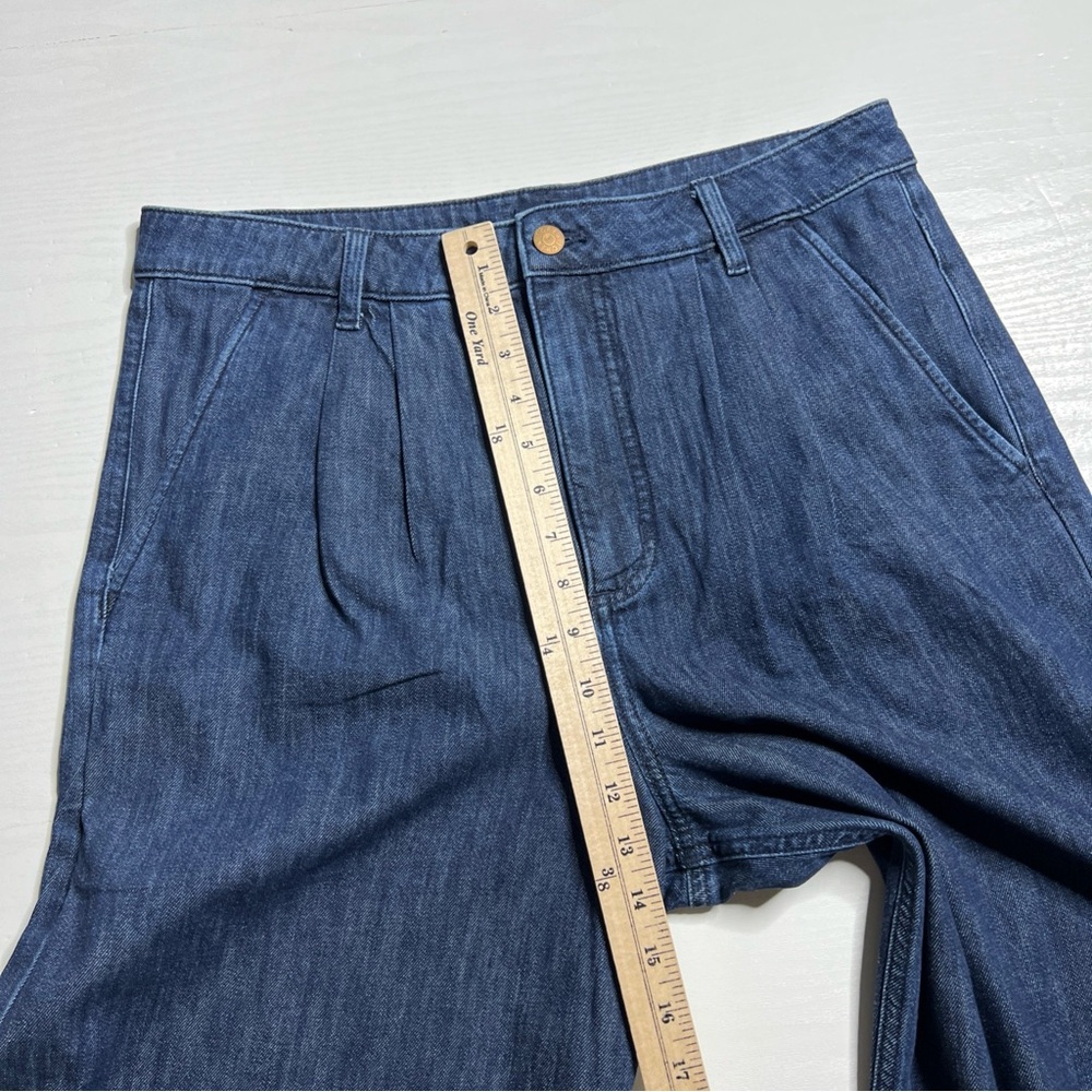 J Crew Pleated Trouser Jean Womens 30 Wide Leg Full Length New - Picture 10 of 16